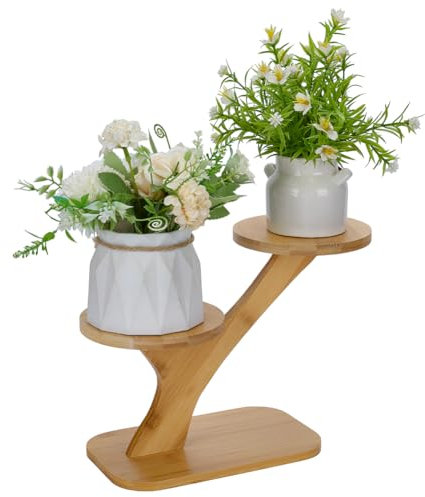 FINGERINSPIRE 3 Stöckiges Pflanzenständerregal Aus Bambus Kleiner Tischständer Für Sukkulenten Pflanzenregal Für Die Fensterbank Für Zuhause Büro Balkon Garten Terrasse Dekoration
