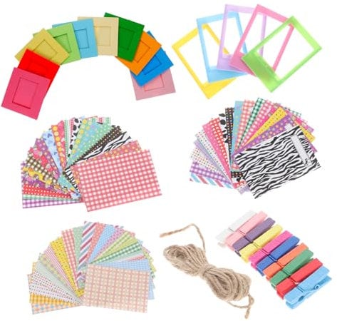 KICHOUSE Instant Camera Film Photo 6 Pack Mini Frames Photo Hanging Display Clips Instant Camera Accessories