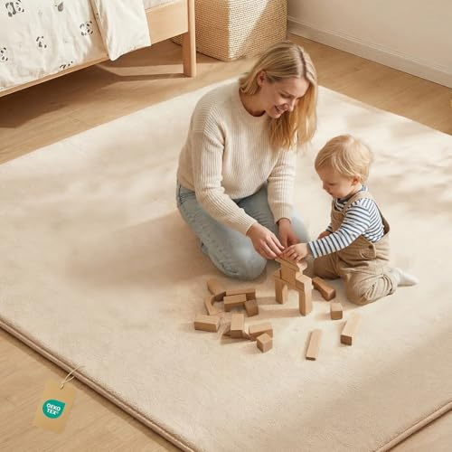 LZDMY Krabbelmatte Baby Spieldecke 120x170x3cm, Spielmatte weicher Teppich Kinderzimmer, Spielteppich Kinder Dicke Krabbeldecke mit Rutschfester Unterseite Kinderteppich Wohnzimmer Junge & Mädchen