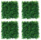 4 paneles de pared de césped de plantas artificiales, panel de pared de seto artificial, protección UV, decoración verde, valla de privacidad, pantalla de patio trasero, boda