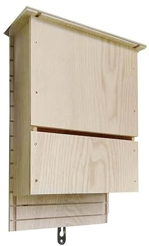 NONDK Large Outdoor Bat House, Huge Wooden Box, Weatherproof, Untreated Spiral Bat House, Shelter, Garden Parts A