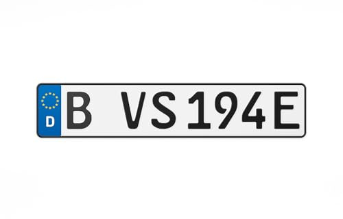 1 E-Kennzeichen 520x110 mm – Nummernschild für Elektro- & Hybridautos, Plug-in, Fahrradträger & Anhänger | reflektierend, DIN-Zertifiziert, Wunschprägung, schneller DHL-Versand