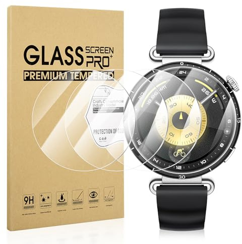 Diruite 4Pcs Screen Protector for HUAWEI Watch GT 7/6 41mm Glass Cover | 9H Hardness Tempered Glass Screen Cover,HD Clear,Anti Scratch,Touch Sensitive,No Bubbles,Ultra-thin Full Coverage Protection