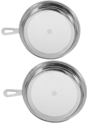 Silber Feinsiebfilter für Öl und Tee, Edelstahl | Feines Mesh, Filtration und Sauberes Ausgießen, für Küche und Laborsieben, 2 Stück Packung