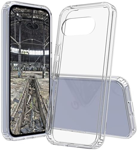 JT Berlin Pankow Clear Hülle für Google Pixel 9a - TPU Schutzhülle | Transparentes Case aus TPU & Acrylglas - Stoßfest mit Mikrofaser-Inlay - Erhöhter Rand für Display & Kamera Schutz