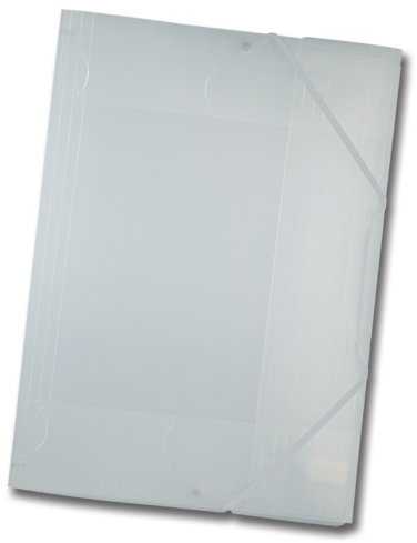 Sammelmappe mit Gummiband, DIN A3, transparent, weiß