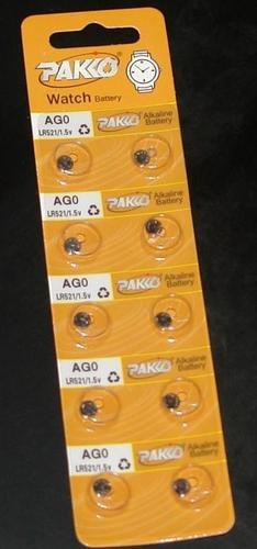 50 x AG0 379 Alkaline Coin Cell Button 1.5v Battery