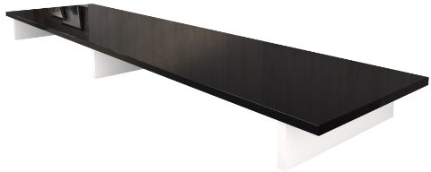 Vladon TV-Aufsatz Game, Made in Germany, Aufsatz für TV-Boards zur Erhöhung, Weiß matt/Schwarz Hochglanz (138,5 x 9,5 x 34,5 cm)