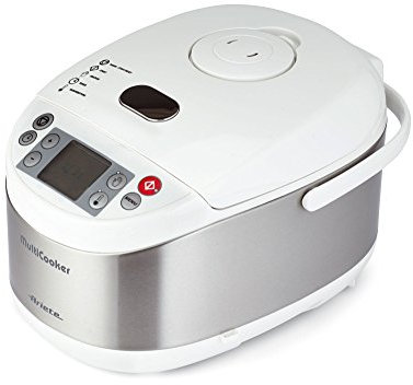 Ariete Multicooker - Olla eléctrica programable, color blanco y plateado (versión italiana)
