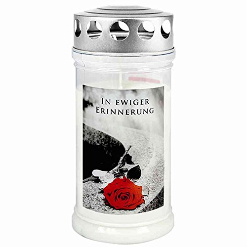 Gedenkkerze 170x75mm M10 ROSE/ERINNERUNG, 4Tage