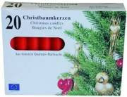 40 Christbaumkerzen - Baumkerzen - rot