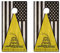 Cornhole Crew Dont Tread On Me Black American Flag ACA Regulation Size Cornhole Board Decals