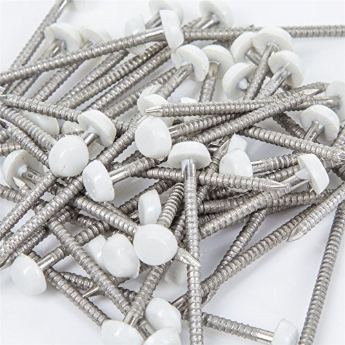 25x Steel 30mm Poly Topped Cladding Pins - Roofing/UPVC/Window/Soffit Nails