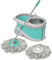 Spotzero By Milton Cubo de trapeador giratorio Prime con ruedas, mango extensible| Dispensador de Líquidos| Juego de escurridores| Sistema de limpieza y trapeado (Agua verde,Trapeador giratorio Prime)