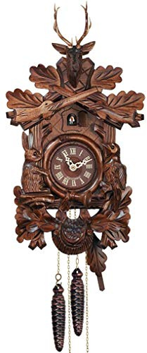 Engstler - 733/8 - Kuckucksuhr - 8-Tag-Kettenzugwerk - Nussbaum - 40 cm