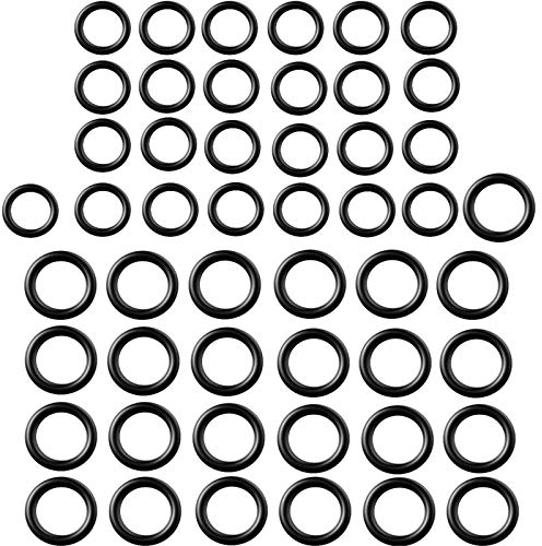 50 Piezas de Arandelas de Presión Eléctrica Anillas en O Reemplazos para 1/4 Pulgada, 3/8 Pulgada, Acoplador de Conexión Rápida M22 (Anilla O; 50 Piezas)