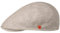 Mayser Sidney Leinen Flatcap Schirmmütze Schiebermütze Leinencap Herren - Made in The EU mit Schirm, Futter Sommer Frühling-Sommer - 55 cm beige