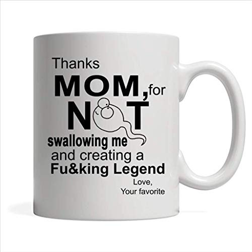 NA Merci Maman de ne Pas m'avoir avalé et d'avoir créé l'amour de la légende - Tasse à café Blanche pour la fête des mères