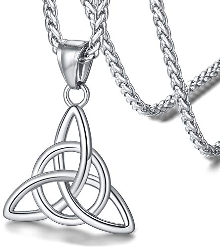 FaithHeart Keltischer Knot Anhänger Herren Damen Retro Keltischer Knot Halskette