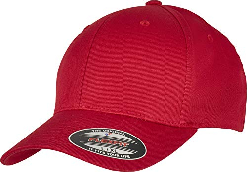 Flexfit Unisex-Adult 6277OC-Flexfit Organic Cotton Baseball Cap, red, S/M