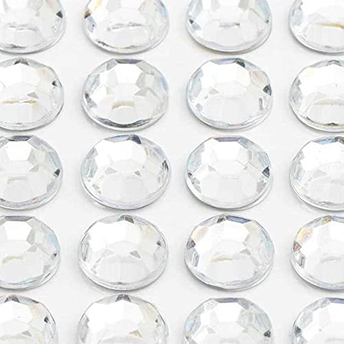 Crystal Clear Rhinestone Adhesive Flat Back Gems Craft Border Edge Small-Large (10mm-50 pcs)