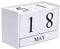 Notakia Ewiger Kalender Holzblockkalender für Büro Schreibtischkalender Plankentisch Tagesschreibkalender Zubehör Block Termine (groß weiß)