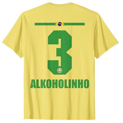Brasilien Sauf Trikot Herren Alkoholinho Saufnamen T-Shirt