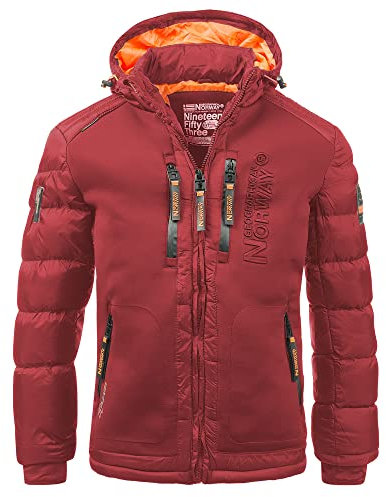 Geographical Norway Herren Winterjacke Beachwood DarkRed - 4XL
