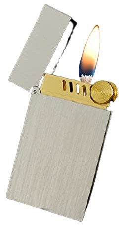 WHYUNM26 Antikes Vintage Feuerzeug Petroleumfeuerzeug Original Kupfer Metall Feuerzeug Weiche Flamme Wiederverwendbare Trench Winddichte Zigarettenanzünder Geschenk Zum Rauchen,Silver
