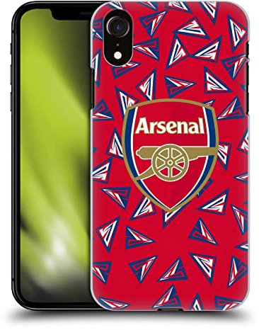 Head Case Designs Officially Licensed Arsenal FC Geometric Pattern Logos Hard Back Case Compatible With Apple iPhone XR