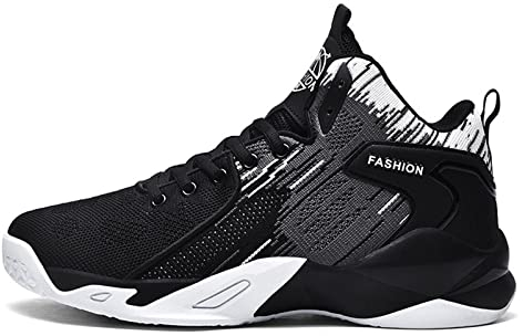 Fashion Modern WORLDLYDA Herren Mode High Top Basketball Schuhe Atmungsaktiv Casual Walk Athletic Basketball Sneakers für Damen und Herren (SNK01,41)