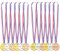 30 Stücke Goldfarbene Medaille mit Bändern, Olympische Stil Medaille Kunststoff Auszeichnungen für Gewinner, Kinder Medaillen für Spiel Party Sportstag Wettbewerb (Mehrfarbig)