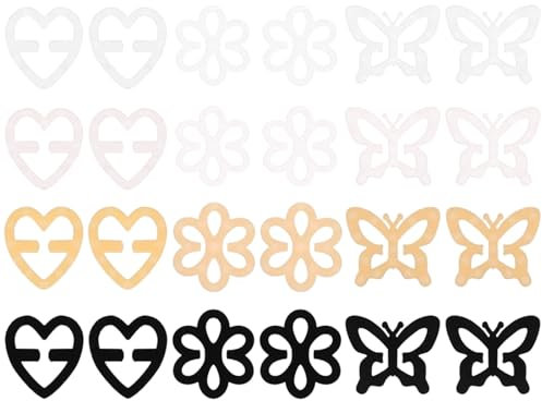 BH Träger Clip Bootoow 24 PCS BH-Kreuz-Rückenclips BH Bügel Konverter Racerback Clip für Damen Unsichtbar BH Träger