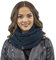 VIVISENCE Cache Cou Femme Hiver Automne Élégant Et Confortable Pour Froid Fabriqué En Acrylique Tricoté Doux Avec Taille Ajustable Idéal Pour Les Activités Extérieures 7017S, Bleu Foncé,Taille Unique