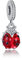 Alstiva Roter Marienkäfer Anhänger - 925 Sterling Silber mit 5A Zirkonia - Charm für Armband, Halskette - Damen Schmuck Geschenk