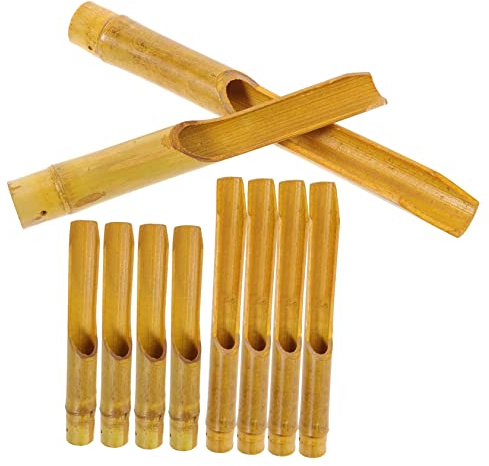 OFFSCH 10 Stück Naturholz Windspiel Rohre Zum Selbermachen Stabile Materialien Für Dekoration Zu Hause Und Draußen DIY Windspiel Zubehör Mit Angenehmem Klang