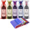 SPETYORT Wine Bag Organza, 36 Pieces with Drawstring Wine Bottle Gift Bag, Champagne Gift Bag Christmas Bottle Bag Suitable for Wedding Birthday Party Gift Decoration（12 Colors）