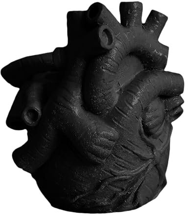 Fukamou Herz Vase Anatomisches Blumentopf, Vasenharz Dekorative Blumevase, Anatomische Herzstatue Pflanzer Dekorativ Für Mittelstücke Tabellenschmuck en