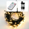 hellum LED Lichterkette Außen oder Innen, Fernbedienung mit Timer, Warmweiß, Lichterkette strombetrieben mit 240 LED, Weihnachtsbaumbeleuchtung mit Kabel in Grün <59 lm 151244