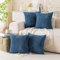 Ci & Ci 4er Set Boho Deko Kissenbezug 50x50 cm, Blau Kissen Sofakissen Dekokissen Zierkissen, Flauschig Kissenbezüge Kissenhülle für Sofa Couch
