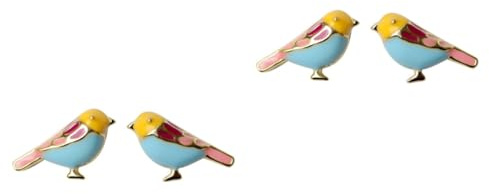 Holibanna 2 Paar Vogel Ohrringe Ohrstecker Für Damen Creolen Für Mädchen Ohrringe Aus Sterlingsilber Mädchen Ohrstecker Frauen Bunte Für Frauen S925 Goldene Mode