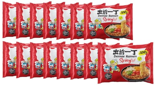 Damsouq Nissin Multipackung Ramen Instant-Nudeln Noodles Demae Spicy (15 x 100 Gramm)