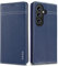 Hülle Echt Leder für Samsung Galaxy S24 5G - Premium Lederhülle mit Standfunktion Kartenfach Magnetverschluss Flip Case Ledertasche Handyhülle Schutzhülle Klapphülle – Blau