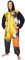 Dragon Ball Z Herren Fleece Overall mit Kapuze, Bequemer Schlafanzug – Anime Geschenke für Ihn (Schwarz/Gelb, M)