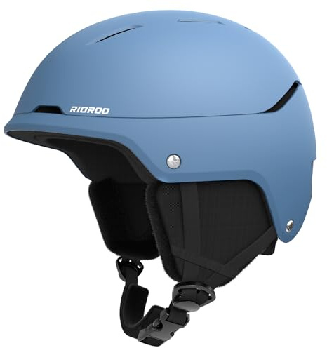 RIOROO Skihelm, Skihelme Herren Damen Jugendliche Größenverstellbar,Warme Flusen-Ohrpolster Snowboardhelm,Leichter Ski Helm mit Verstellbarem Belüftungssystem,Kompatibel mit Einer Skibrille