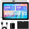 JUNYANG Android 13 Tablet with SIM Card Slot,10.1 Inch Cellular Tablets with Case, 4G LTE Tablet & Phone (Makes Calls), 64GB ROM (1TB Expand), 5MP+8MP Camera BT5.0 GPS 5G WiFi, Parental Control