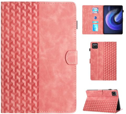 CASAFUNY Étui de Protection pour Xiaomi iPad 6, Étui de Protection Multi-Angles pour Xiaomi iPad 6 avec Fonction Veille/Réveil Automatique, Housse de Protection, Convient pour Étui Xiaomi Pad 6, Rose