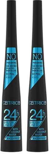 Catrice - Eyeliner Brush Liner 24h Waterproof - 10 Ultra Black (Lot de 2)