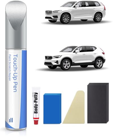 707 Crystal White Pearl Tricoat Nachbesserungslack Kit Kompatibel mit Volvo S60L/XC60/XC40/XC90 Exakte Übereinstimmung für Chips und Kratzer