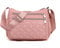 YUESITE Umhängetasche Damen, Kleine Gesteppt Schultertasche mit mehreren Taschen Leichte Wasserdichte Messenger Bags Nylon Geldbörse Handtasche Rosa